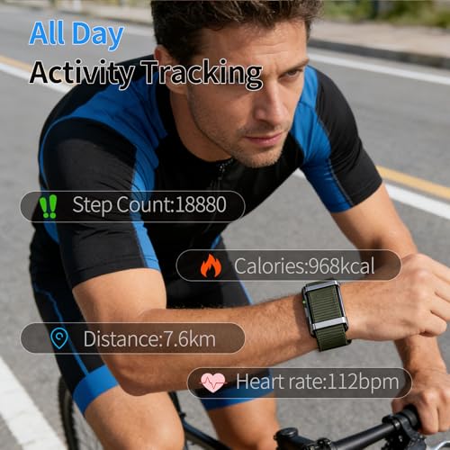 Smart Bracelet,Activity Trackers for Man&Women,Fitness Tracker Band, 24H Sleep Tracker,All-Day Continuous Heart Rate Blood Oxygen Stress HRV Monitor,170+ Sport Mode with Free APP (Black)