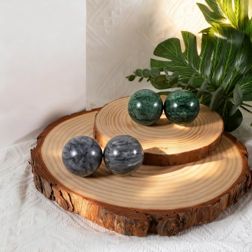 Learay 2Pcs Baoding Balls, Boading Balls for Hand Therapy, Green, 1.57 inch - color: Green/1.57 Inch