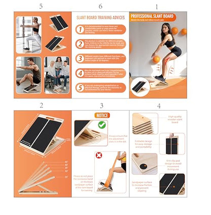Portable Slant Board for Calf Stretching, Adjustable Wooden Calf Stretcher Incline Board, Calf Stretch Board for Squats Leg Knees Heel Ankle Stretching - color: 3pcs （slant Board + Resistance Bands）