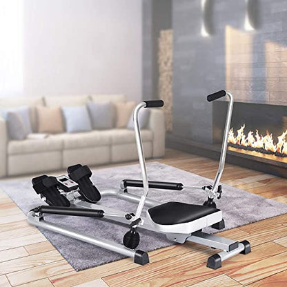 Goplus Hydraulic Rowing Machine with LCD Monitor