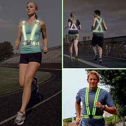 Chiwo Reflective Vest Running Gear 2Pack, High Visibility Safety Vest - color: Color Ornage