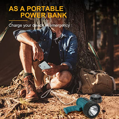 YIERBLUE Rechargeable Spotlight Flashlight 2000,000 Lumen IP67 Waterproof