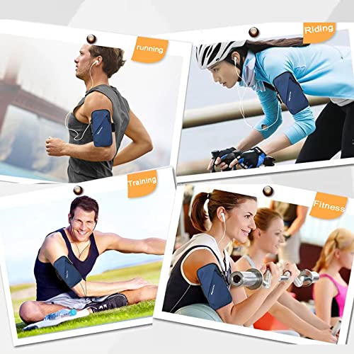 Prime Comfort Phone Holder Armband, Small Crossbody Shoulder Holsters Bag with Arm Band, Fits iPhone and Android, Use for Running, Walking, Hiking & Biking (6.7 Inches, Blue) - color: BLUE