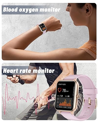 GRV Smart Watch for Women, Bluetooth Call, for iPhone Android Violet - color: Violet Purple