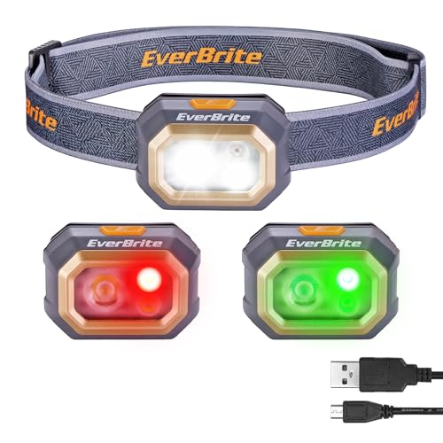 EverBrite 700 Lumens Rechargeable Headlamp with White Red Green Light Modes - size: Small