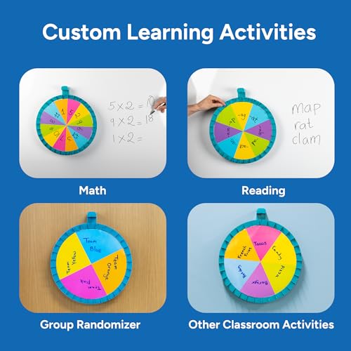 Educational Insights Jumbo Magnetic Spin Wheel - Customizable Magnetic Spinner for Classroom Games and Learning Activities, Fun Teacher & Classroom Supplies, Large Spinning Wheel for Dry Erase Board