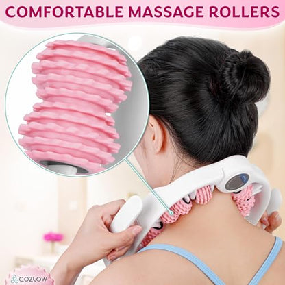 COZLOW Cellulite Massage Roller - Pink - Anti-Cellulite Massager with Detachable Roller Handles for Thighs, Legs & Buttocks - Fascia Massage Tool for Lymphatic Drainage & Deep Tissue Therapy
