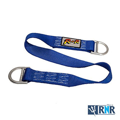 Rock-N-Rescue Professional Nylon Web Anchor Strap - Safety-Rated D-Ring Configuration, Heavy-Duty Fall Protection Equipment, Multiple Lengths 36-180 Inch, Industrial Safety Gear - size: 84"