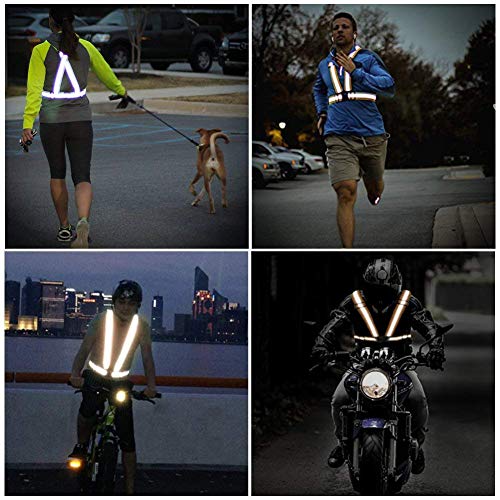 Reflective Vest Running Gear, 2-10Pack High Visible Safety VES - color: Black