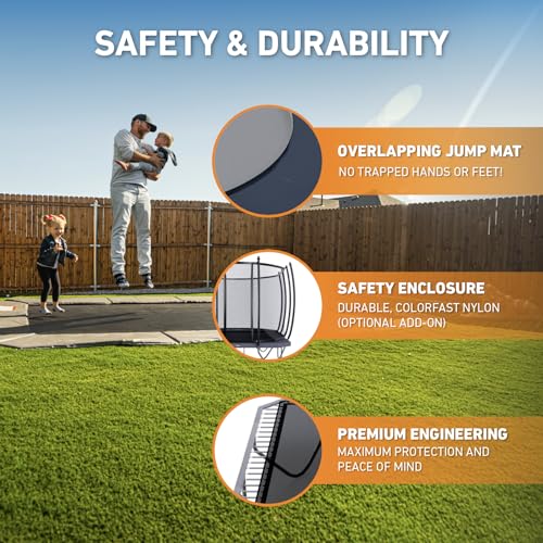 Avyna Premium In-Ground Trampoline – Outdoor Trampoline for Kids and Adults with Advanced Safety Features - size: 12x18' FT