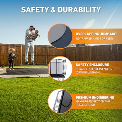 Avyna Premium In-Ground Trampoline – Outdoor Trampoline for Kids and Adults with Advanced Safety Features - size: 12x18' FT