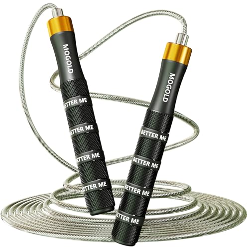 Pro Adjustable Speed Jump Rope - 10ft 4mm PVC Steel Wire with Dual Ball Bearings & 360° Spin - Metal/Rubber Ergonomic Grips for CrossFit, HIIT, Weight Loss, Home Gym Workouts for Men & Women - color: Black
