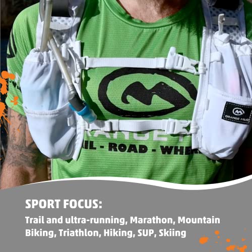Orange Mud Gear Vest – Lightweight Hydration Pack for Running, Cycling, Triathlon – Holds 1L (35oz), Fits Large Phones, Soft Flasks, Trekking Poles – Breathable & Secure Fit - style: Black V4