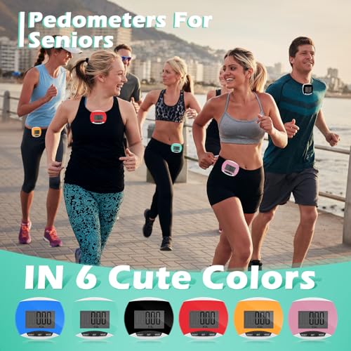 Copkim 24 Pcs Pedometer for Walking Bulk - color: Blue,Green,Black