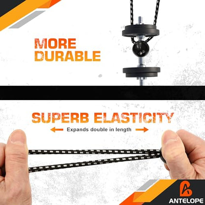 A ANTELOPE 25-Pack 10" (Black & White) Heavy Duty Ball Bungee Cords - size: 10 Inch