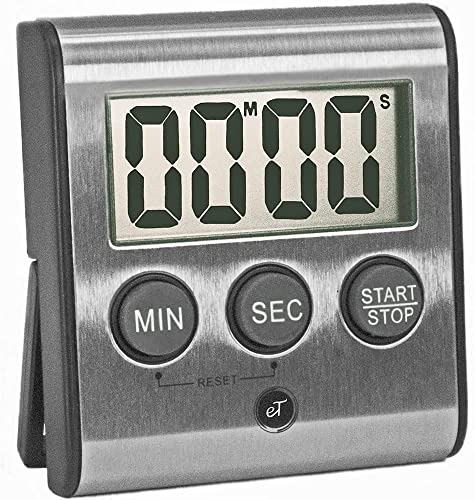 Elegant Digital Kitchen Timer Stainless Steel - Loud Alarm - Model eT-23 - size: 6-Pack eT-23