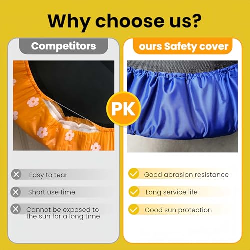 Mini Trampoline Covers, 36 38 40 48 inch Small Trampoline Spring Cover, Round Trampoline Replacement 600D Odor-Free Tear-Resistant Oxford Cloth Easy to Install Replacement, Multiple Size - size: 40in-6leg