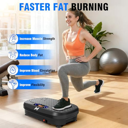 AXV Vibration Plate Exercise Machine Fitness Platform Body Vibrating Board - color: BASIC.SILVER