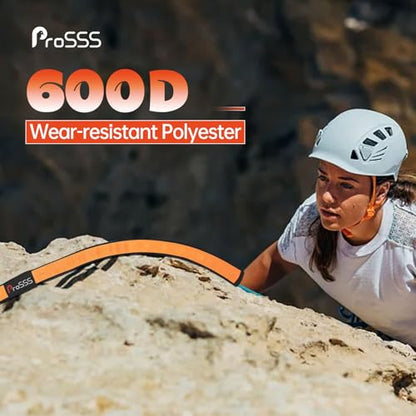 Rope Protector Rock Climbing Arborist 26in PVC Polyester with Telescopic Fixation Straps and Rope Fixing Buckle - size: 1PCS