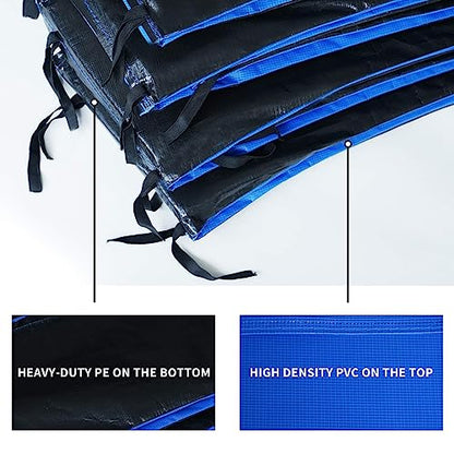 ACWARM HOME 16FT/15FT/14FT/12FT/10FT Trampoline Safety Pad Replacement, Round Trampoline Spring Protection Cover, Fits 16FT/15FT/14FT/12FT/10FT Frames, Water-Resistant Trampoline Accessories - color: Blue, size: 14FT