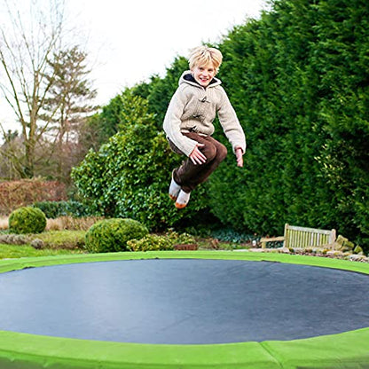 Kangaroo Hoppers Universal 12/14/15FT Trampoline Repalcement Safety Pad?Waterproof Surround Spring Foam Cover for Round Frame - color: Green