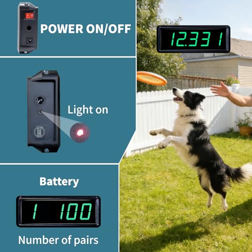 Laser Timer Sprint Timer for Track Wireless Race Clock, Stopwatch for Speed Training, Adjustable Tripod Precision Laser Racing Time（Smaller Tripod）