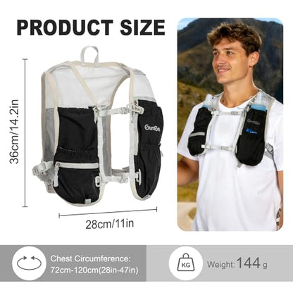 Running Vest for Women Lightweight Hydration Vest for Hiking Marathon Cycling Running Jogging - size: Black, style: Only Running Vest