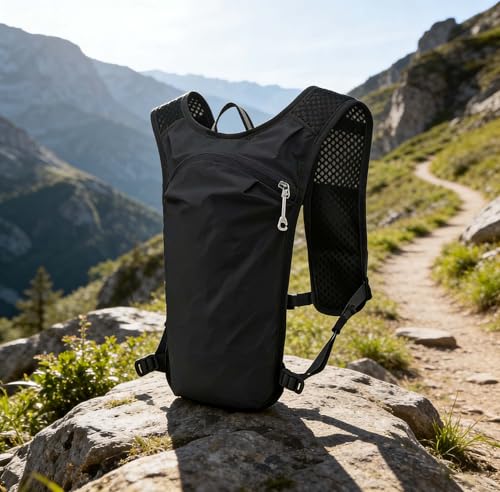 Lightweight Hydration Backpack Vest with Water Bladder Bag,Versatile Daypack for Hiking,Trail Running,Cycling, Marathon and Racing Events
