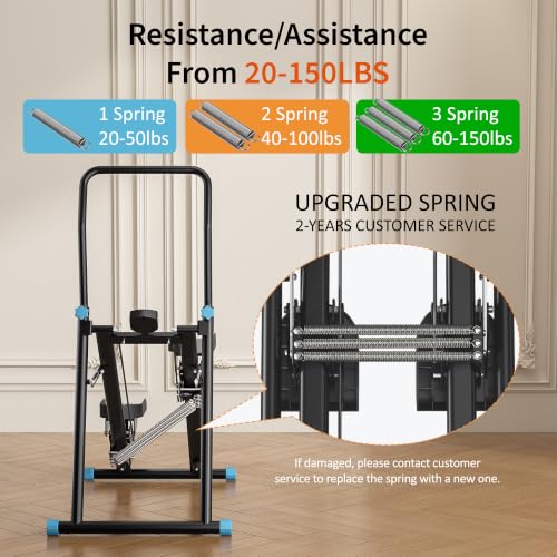 MOMODA Stair Stepper Resistance Adjustable Folding Vertical Climber Machine for Home Gym