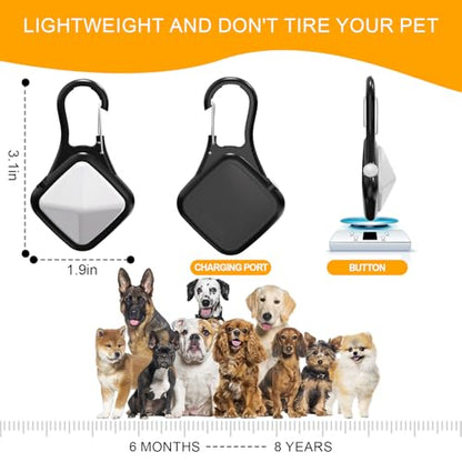 Dog Collar Light 4 Modes RGB Lights High Capacity USB Rechargeable Dog Light Waterproof for Night Walking(2 Pack Black) - color: Black