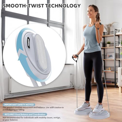 Waist Twisting Machine with Counter, Adjustable Waist Twister Board for Women Belly Fat, Twist Board for Exercise, Ab Twister Board Twist Exercise Machine - color: Gray