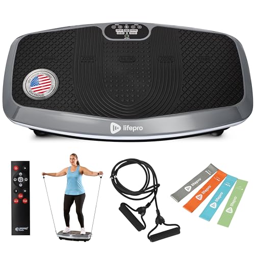 Lifepro Turbo & Hovert 3D Vibration Plate Exercise Machine with 99 Speeds - color: Silver, size: Large