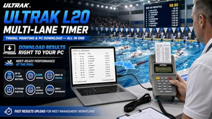 ULTRAK L20 Multi-Lane Timer, 10-Button Set, Printer, 8000 Memory, Track Meet