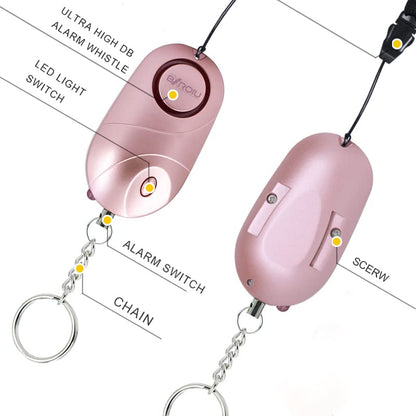BXROIU 2 Pack Personal Safety Alarm for Women (Rose Gold + Black) - color: Rose gold + Black