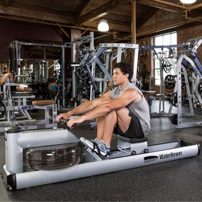 WaterRower M1 Rowing Machine with S4 BLE Monitor | USA Made Water Rower | Original Handcrafted Erg Row Machine for Home Use & Gym - size: Lo Rise