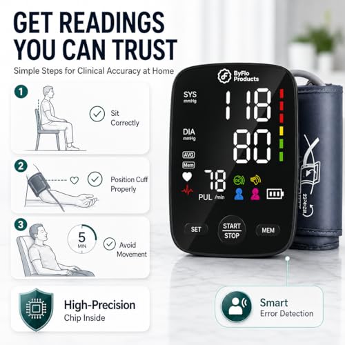Blood Pressure Monitor for Home Use, Arm Cuff, USB-C