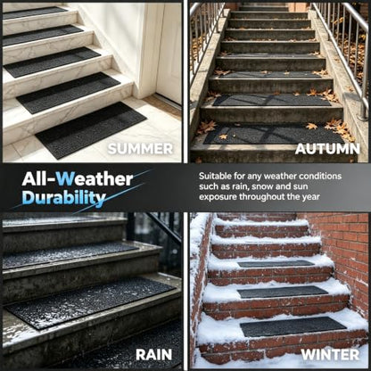 Non-Slip Stair Treads 6 x 24 inch 3-Pack Outdoor Grip Tape