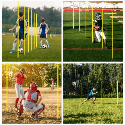 20Ft Agility Ladder Training Equipment for Soccer 12 Cones, Solo Soccer Trainer, Jump Rope Speed Football Gifts for boy