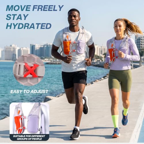 Running Vest with 2L Hydration Bladder Lightweight Pack - color: Orange