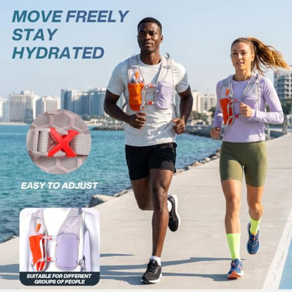 Running Vest with 2L Hydration Bladder Lightweight Pack - color: Orange
