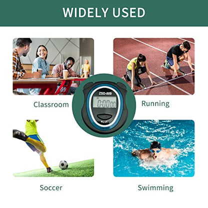 Stopwatch Timer - Simple Red Sports Clock - Basic Operation - Clear Display - Child-Friendly - Ideal for Track, Field, Swim Training - Digital Stopwatch for Coaches