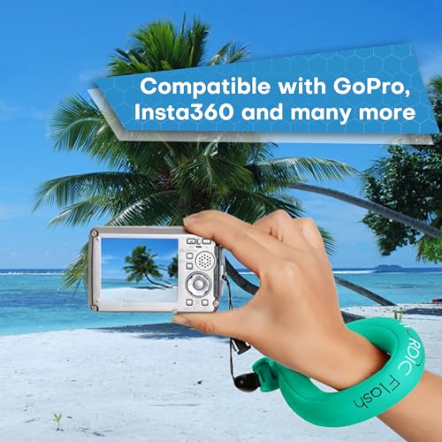 Nordic Flash Floating Wrist Strap (2-pack) for Phone & Action Camera - Compatible with GoPro Hero 13, Insta360 X4, DJI Action 5 Pro, OM System TG-7, Kodak PixPro WPZ2 & iPhone - Turquoise & Purple - color: Turquoise & Purple