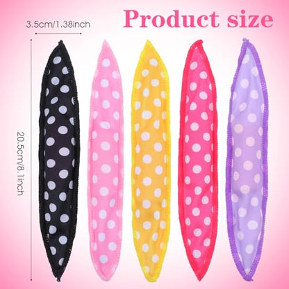 Oruola 10Pcs Silk Rollers for Hair,Satin Pillow Curlers