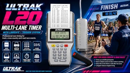 ULTRAK L20 Multi-Lane Timer, 10-Button Set, Printer, 8000 Memory, Track Meet