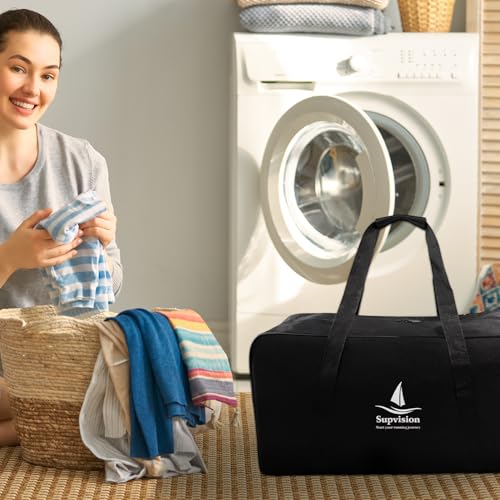 54L 14.2Gallons Foldable Duffle Cloth Bag Travel DuffelTote Bags Durable Luggage GymBag with Zippers and Handles for Camping and Traveling 23.6x11.8x11.8in - style: 23.6in-54l