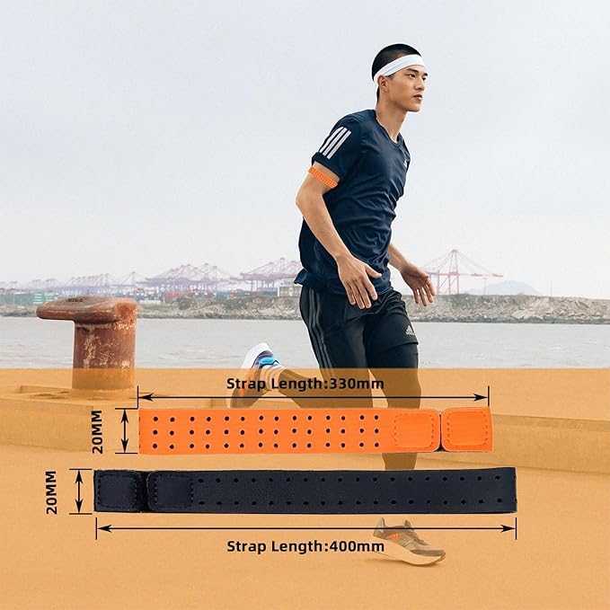 Replacement Armband Strap Compatible with OTF, Orange Theory Fitness Band - color: orange+black