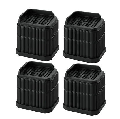4 Pack Stackable Treadmill Riser Blocks, for Gym and Home Use - color: Black, size: 2 layer(3nches)