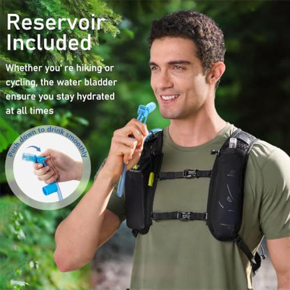 N NEVO RHINO Hydration Backpack,Lightweight Water Backpack with 2L Bladder - color: 9307-White