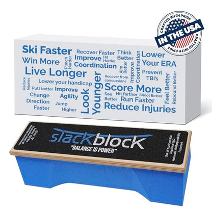 SlackBow SlackBlock Athletic Balance Trainer – Improve Balance, Stability, and Athletic Performance – Condition Your Body and Prevent Injury - Compact and Portable - size: 13"