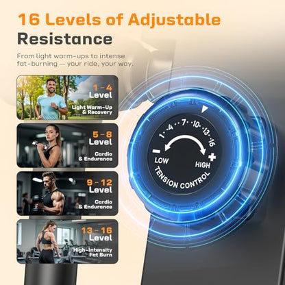 MR. CAPTAIN Elliptical Exercise Machine, Elliptical Machine for Home,16 Resistance Levels,300LBS